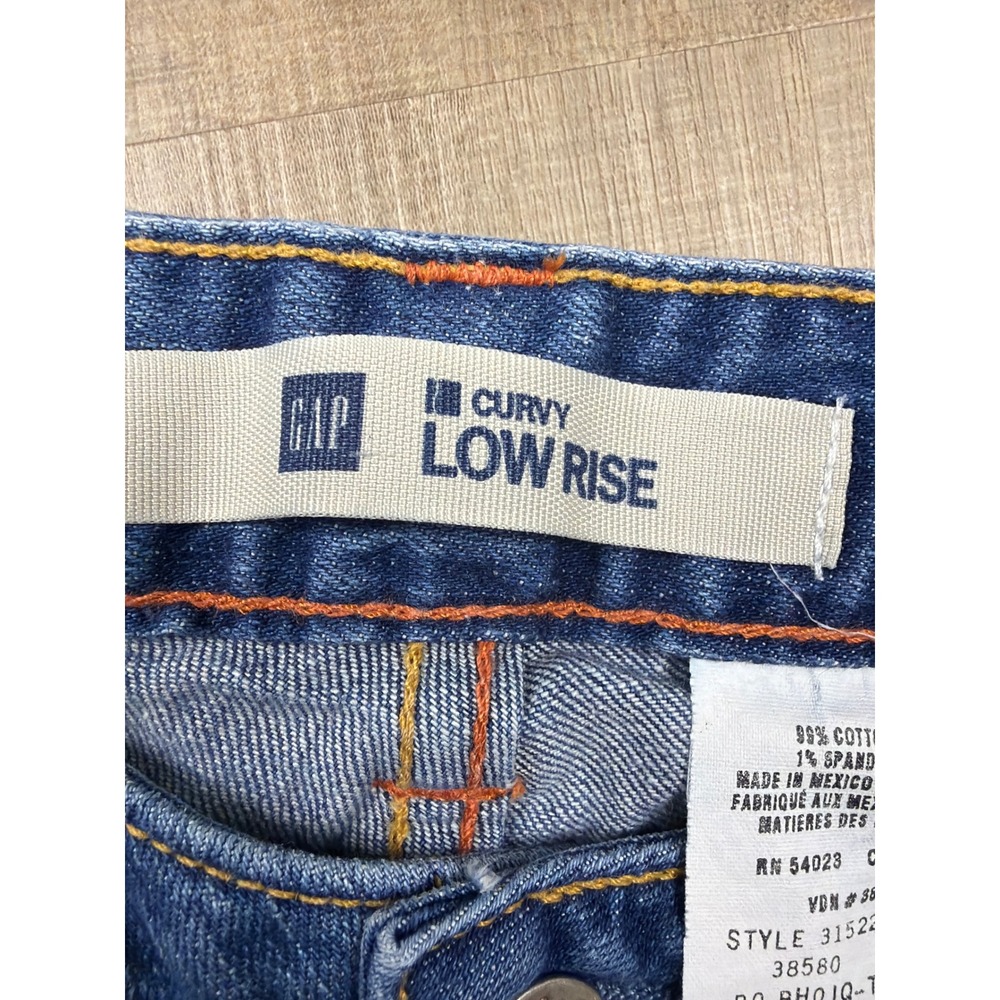 Vintage Y2K Gap Curvy Low Rise Jeans Blue Flare Denim 315229-00-1 Size 8 Reg - Picture 5 of 8